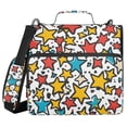 thumbnail image 1 of FORMRS Zipper Binder with Shoulder Strap 2-inch Ring 500 Sheet Capacity File Bag, Colorful Stars, 1 of 5