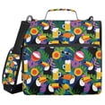 thumbnail image 1 of FORMRS Zipper Binder with Shoulder Strap 2-inch Ring 500 Sheet Capacity File Bag, Colorful Toucans Pattern, 1 of 5