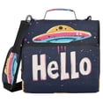 thumbnail image 1 of FORMRS Zipper Binder with Shoulder Strap 2-inch Ring 500 Sheet Capacity File Bag, Colorful UFO, 1 of 5