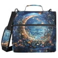 thumbnail image 1 of FORMRS Zipper Binder with Shoulder Strap 2-inch Ring 500 Sheet Capacity File Bag, Crystal Moon, 1 of 5