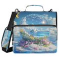 thumbnail image 1 of FORMRS Zipper Binder with Shoulder Strap 2-inch Ring 500 Sheet Capacity File Bag, Crystal Ocean, 1 of 5
