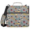 thumbnail image 1 of FORMRS Zipper Binder with Shoulder Strap 2-inch Ring 500 Sheet Capacity File Bag, Cute Acorns Pattern, 1 of 5