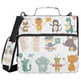 thumbnail image 1 of FORMRS Zipper Binder with Shoulder Strap 1.5-inch Ring 500 Sheet Capacity File Bag, Cute Animal, 1 of 5
