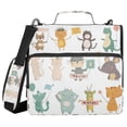 thumbnail image 1 of FORMRS Zipper Binder with Shoulder Strap 2-inch Ring 500 Sheet Capacity File Bag, Cute Animal, 1 of 5