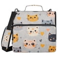 thumbnail image 1 of FORMRS Zipper Binder with Shoulder Strap 2-inch Ring 500 Sheet Capacity File Bag, Cute Cartoon Cat, 1 of 5