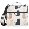 thumbnail image 1 of FORMRS Zipper Binder with Shoulder Strap 2-inch Ring 500 Sheet Capacity File Bag, Cute Cartoon Cats, 1 of 5