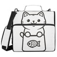 thumbnail image 1 of FORMRS Zipper Binder with Shoulder Strap 2-inch Ring 500 Sheet Capacity File Bag, Cute Chubby Cat, 1 of 5