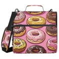 thumbnail image 1 of FORMRS Zipper Binder with Shoulder Strap 2-inch Ring 500 Sheet Capacity File Bag, Cute Doughnuts Pattern, 1 of 5