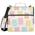 thumbnail image 1 of FORMRS Zipper Binder with Shoulder Strap 2-inch Ring 500 Sheet Capacity File Bag, Cute Gummy Bears Pattern, 1 of 5