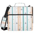thumbnail image 1 of FORMRS Zipper Binder with Shoulder Strap 2-inch Ring 500 Sheet Capacity File Bag, Cute Nautical Pattern, 1 of 5