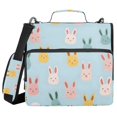 thumbnail image 1 of FORMRS Zipper Binder with Shoulder Strap 2-inch Ring 500 Sheet Capacity File Bag, Cute Rabbits, 1 of 5