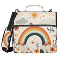 thumbnail image 1 of FORMRS Zipper Binder with Shoulder Strap 2-inch Ring 500 Sheet Capacity File Bag, Cute Rainbow, 1 of 5