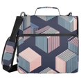 thumbnail image 1 of FORMRS Zipper Binder with Shoulder Strap 2-inch Ring 500 Sheet Capacity File Bag, Dark Cubes, 1 of 5