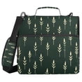 thumbnail image 1 of FORMRS Zipper Binder with Shoulder Strap 2-inch Ring 500 Sheet Capacity File Bag, Dark Green Plants, 1 of 5