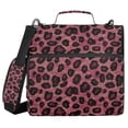 thumbnail image 1 of FORMRS Zipper Binder with Shoulder Strap 2-inch Ring 500 Sheet Capacity File Bag, Deep Red Leopard Pattern, 1 of 5