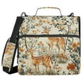 thumbnail image 1 of FORMRS Zipper Binder with Shoulder Strap 1.5-inch Ring 500 Sheet Capacity File Bag, Deer Pattern, 1 of 5