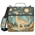 thumbnail image 1 of FORMRS Zipper Binder with Shoulder Strap 2-inch Ring 500 Sheet Capacity File Bag, Dinosaur with Stars, 1 of 5