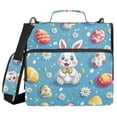 thumbnail image 1 of FORMRS Zipper Binder with Shoulder Strap 2-inch Ring 500 Sheet Capacity File Bag, Easter Bunny Pattern, 1 of 5