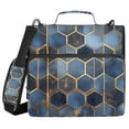 thumbnail image 1 of FORMRS Zipper Binder with Shoulder Strap 2-inch Ring 500 Sheet Capacity File Bag, Elegant Hexagon Pattern, 1 of 5