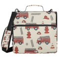 thumbnail image 1 of FORMRS Zipper Binder with Shoulder Strap 1.5-inch Ring 500 Sheet Capacity File Bag, Fire Truck Pattern, 1 of 5