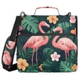 thumbnail image 1 of FORMRS Zipper Binder with Shoulder Strap 2-inch Ring 500 Sheet Capacity File Bag, Flamingo Leaves Pattern, 1 of 5