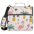 thumbnail image 1 of FORMRS Zipper Binder with Shoulder Strap 2-inch Ring 500 Sheet Capacity File Bag, Flamingo Pattern, 1 of 5