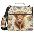 thumbnail image 1 of FORMRS Zipper Binder with Shoulder Strap 2-inch Ring 500 Sheet Capacity File Bag, Floral Cow, 1 of 5