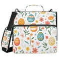 thumbnail image 1 of FORMRS Zipper Binder with Shoulder Strap 2-inch Ring 500 Sheet Capacity File Bag, Floral Easter Eggs, 1 of 5