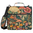 thumbnail image 1 of FORMRS Zipper Binder with Shoulder Strap 2-inch Ring 500 Sheet Capacity File Bag, Floral Mushroom, 1 of 5