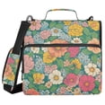 thumbnail image 1 of FORMRS Zipper Binder with Shoulder Strap 2-inch Ring 500 Sheet Capacity File Bag, Floral Pattern, 1 of 5