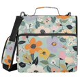 thumbnail image 1 of FORMRS Zipper Binder with Shoulder Strap 2-inch Ring 500 Sheet Capacity File Bag, Floral Pattern, 1 of 5