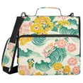 thumbnail image 1 of FORMRS Zipper Binder with Shoulder Strap 2-inch Ring 500 Sheet Capacity File Bag, Floral Wave, 1 of 5