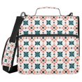 thumbnail image 1 of FORMRS Zipper Binder with Shoulder Strap 2-inch Ring 500 Sheet Capacity File Bag, Flowers Geometric Pattern, 1 of 5