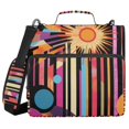 thumbnail image 1 of FORMRS Zipper Binder with Shoulder Strap 2-inch Ring 500 Sheet Capacity File Bag, Futuristic Sun, 1 of 5