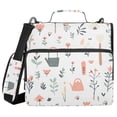 thumbnail image 1 of FORMRS Zipper Binder with Shoulder Strap 2-inch Ring 500 Sheet Capacity File Bag, Garden Pattern, 1 of 5