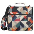 thumbnail image 1 of FORMRS Zipper Binder with Shoulder Strap 2-inch Ring 500 Sheet Capacity File Bag, Geometric Pattern, 1 of 5