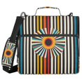 thumbnail image 1 of FORMRS Zipper Binder with Shoulder Strap 2-inch Ring 500 Sheet Capacity File Bag, Geometric Stripes, 1 of 5