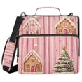 thumbnail image 1 of FORMRS Zipper Binder with Shoulder Strap 2-inch Ring 500 Sheet Capacity File Bag, Gingerbread Houses, 1 of 5