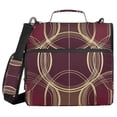 thumbnail image 1 of FORMRS Zipper Binder with Shoulder Strap 2-inch Ring 500 Sheet Capacity File Bag, Gold Abstract Pattern, 1 of 5