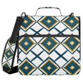 thumbnail image 1 of FORMRS Zipper Binder with Shoulder Strap 2-inch Ring 500 Sheet Capacity File Bag, Gold Geometric Pattern, 1 of 5