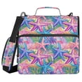thumbnail image 1 of FORMRS Zipper Binder with Shoulder Strap 2-inch Ring 500 Sheet Capacity File Bag, Gradient Starfish Pattern, 1 of 5
