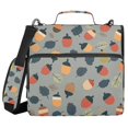 thumbnail image 1 of FORMRS Zipper Binder with Shoulder Strap 2-inch Ring 500 Sheet Capacity File Bag, Gray Acorns Pattern, 1 of 5