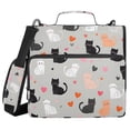 thumbnail image 1 of FORMRS Zipper Binder with Shoulder Strap 2-inch Ring 500 Sheet Capacity File Bag, Gray Cartoon Pattern, 1 of 5