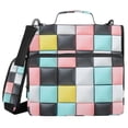 thumbnail image 1 of FORMRS Zipper Binder with Shoulder Strap 2-inch Ring 500 Sheet Capacity File Bag, Gray Checkered Pattern, 1 of 5