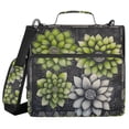 thumbnail image 1 of FORMRS Zipper Binder with Shoulder Strap 2-inch Ring 500 Sheet Capacity File Bag, Gray Floral, 1 of 5