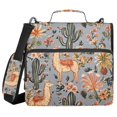 thumbnail image 1 of FORMRS Zipper Binder with Shoulder Strap 2-inch Ring 500 Sheet Capacity File Bag, Gray Llama Pattern, 1 of 5