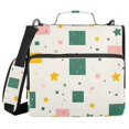 thumbnail image 1 of FORMRS Zipper Binder with Shoulder Strap 2-inch Ring 500 Sheet Capacity File Bag, Green Abstract Pattern, 1 of 5