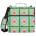 thumbnail image 1 of FORMRS Zipper Binder with Shoulder Strap 1.5-inch Ring 500 Sheet Capacity File Bag, Green Blossom Mosaic, 1 of 5