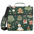 thumbnail image 1 of FORMRS Zipper Binder with Shoulder Strap 2-inch Ring 500 Sheet Capacity File Bag, Green Christmas Trees, 1 of 5
