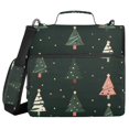 thumbnail image 1 of FORMRS Zipper Binder with Shoulder Strap 2-inch Ring 500 Sheet Capacity File Bag, Green Christmas Trees, 1 of 5